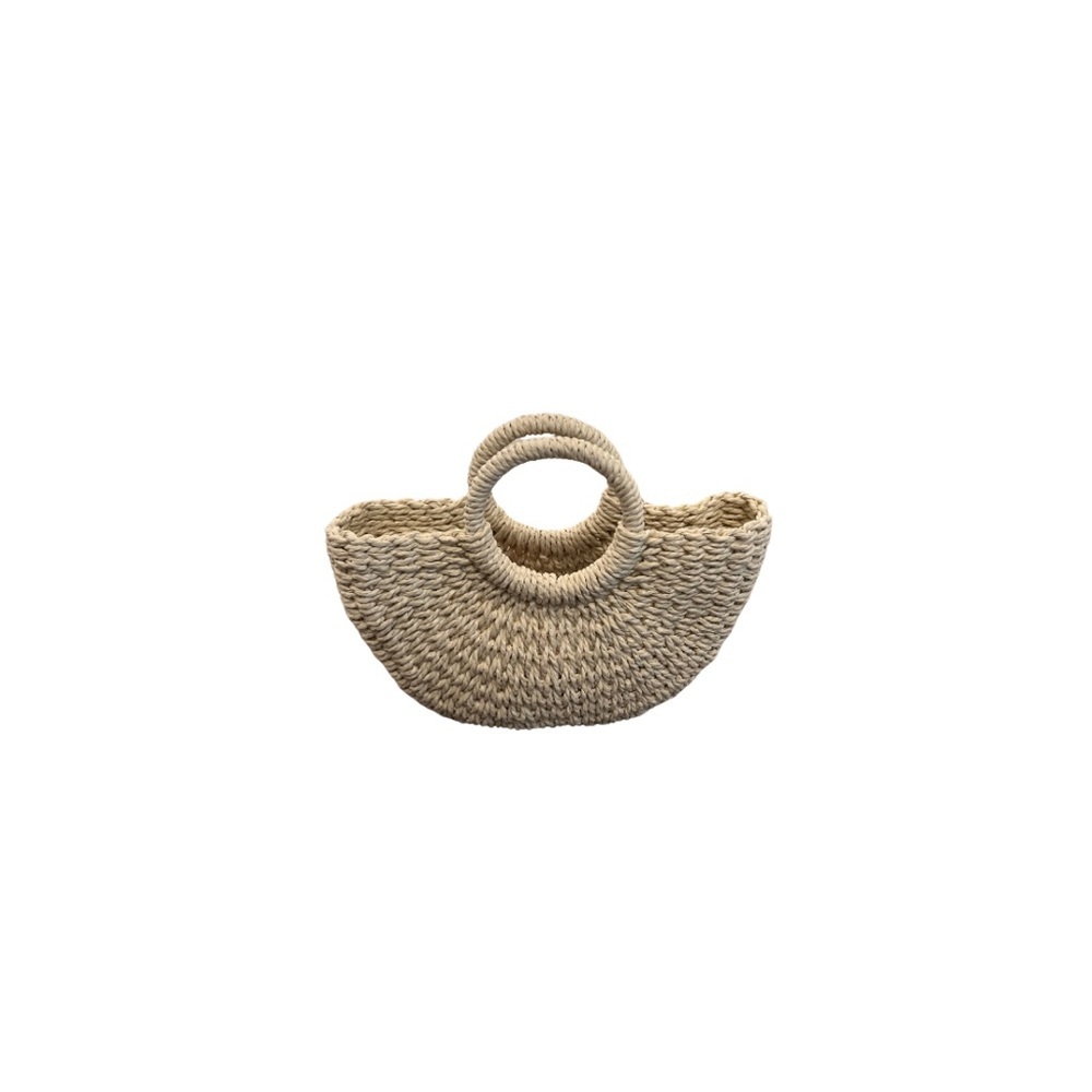 Elegant Tan Woven Handbag - Picture 1 of 5